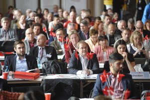 Ein Blick in die voll besetze Orangerie